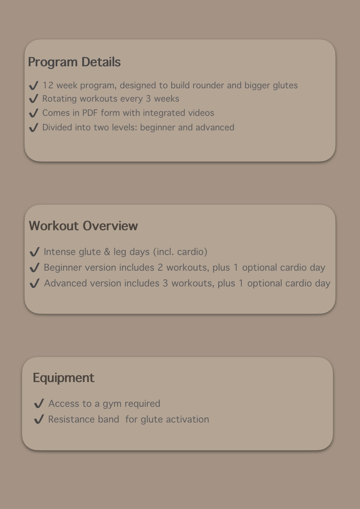 Glute Program