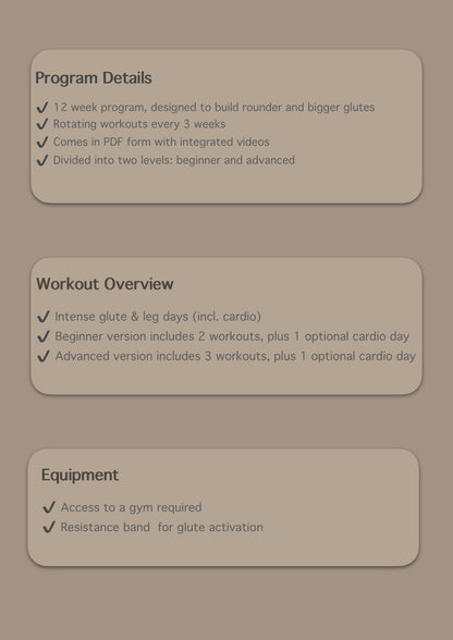 Glute Program
