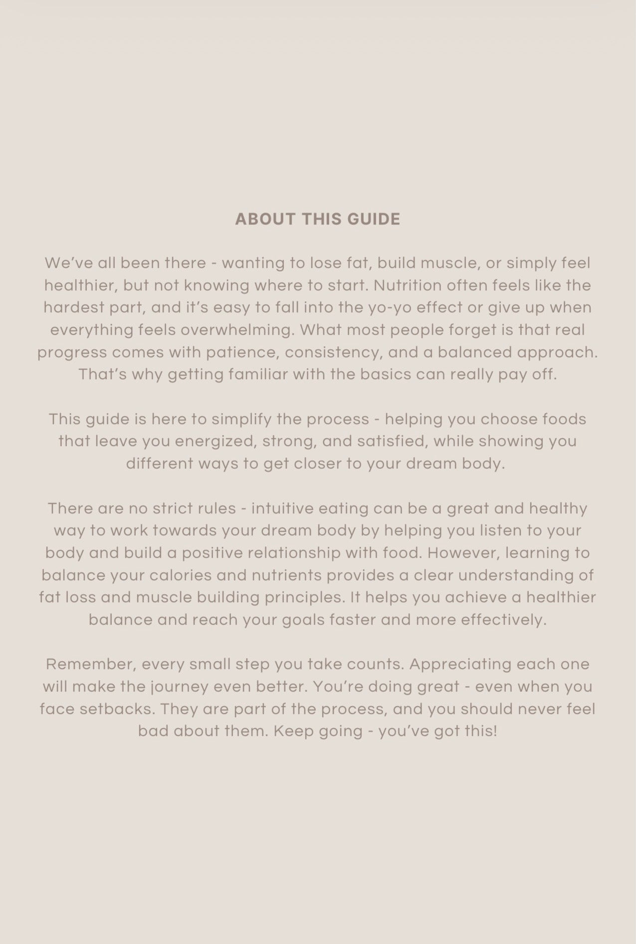 Nutrition Guide